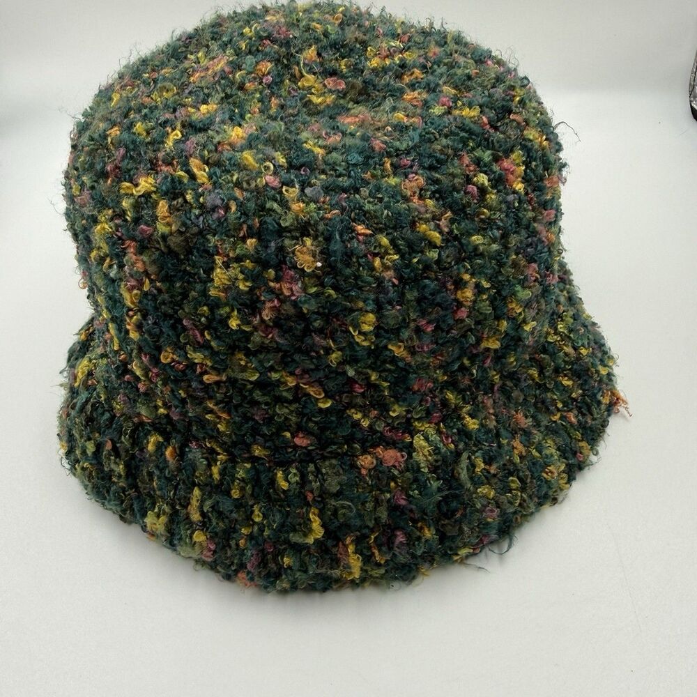 San Diego Hat Co. Women's Fuzzy Boucle Woven Bucket One Size Multi Green